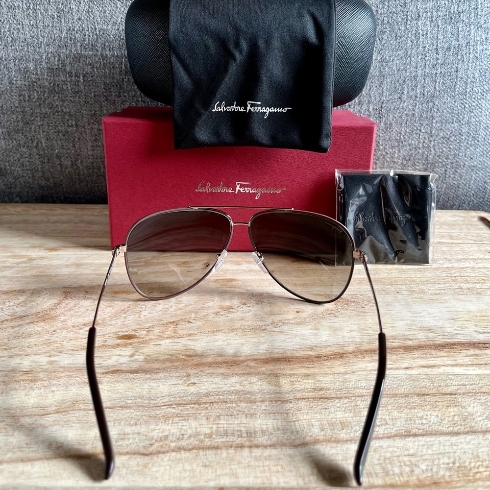 Salvatore Ferragamo Aviator Sunglasses 60mm - Picture 4 of 10